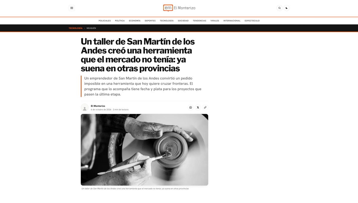 Retorneador de Cerámica en El Monterizo