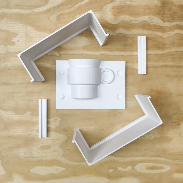 Matriz para Moldes de Yeso 08 - Taza Apilable Chica con Asa