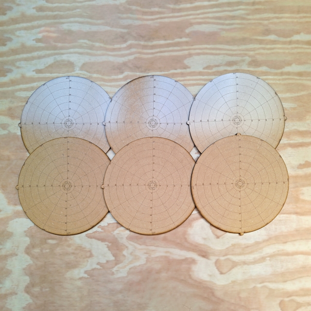 Pack de 6 Bases ADICIONALES de 34cm de Diámetro para Platinas Desmontables de 36