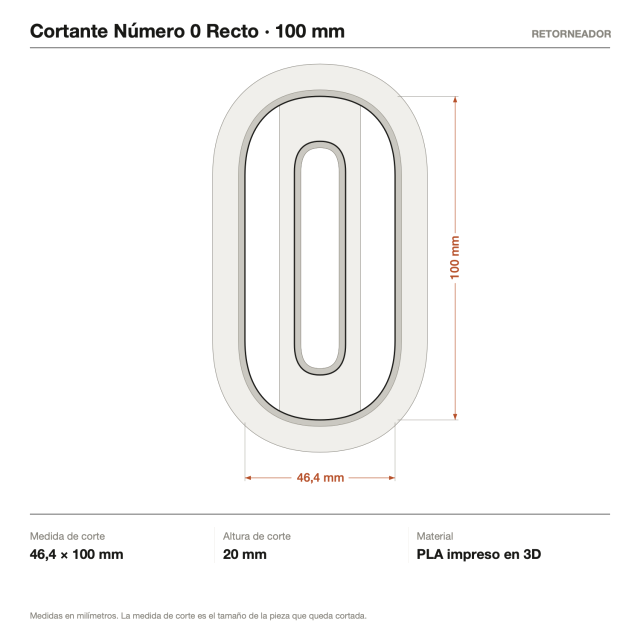 Cortante Número 0 Recto 10 cm