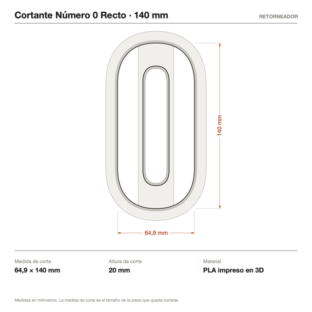 Cortante Número 0 Recto 14 cm