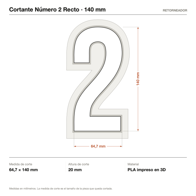Cortante Número 2 Recto 14 cm