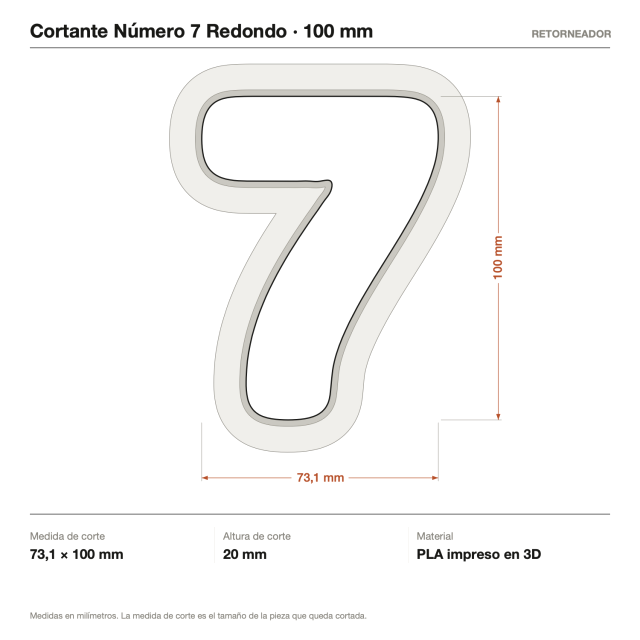 Cortante Número 7 Redondo 10 cm