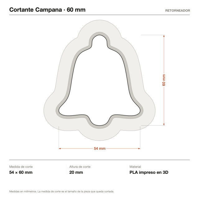 Cortante Campana 6 cm