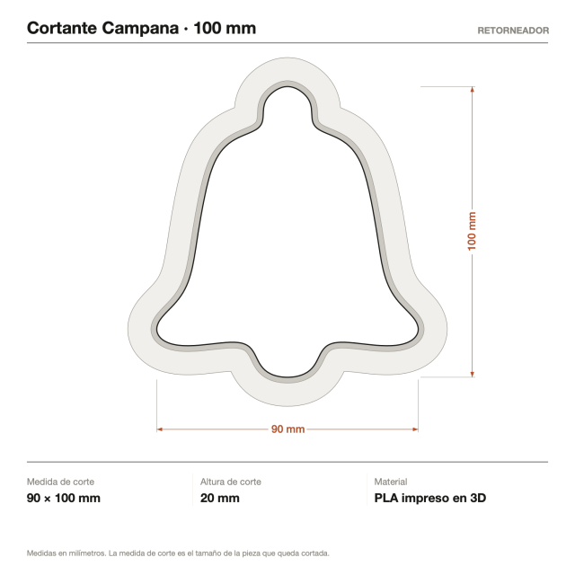 Cortante Campana 10 cm