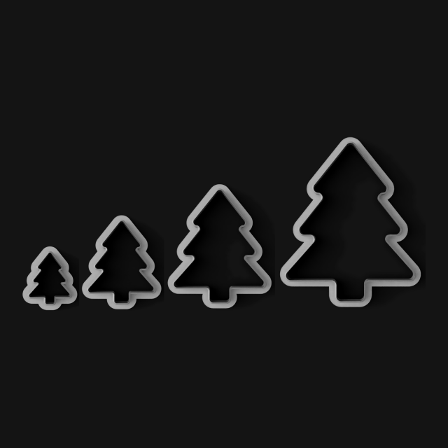 Kit Cortantes Árbol de Navidad x4 (6, 10, 14 y 20 cm)