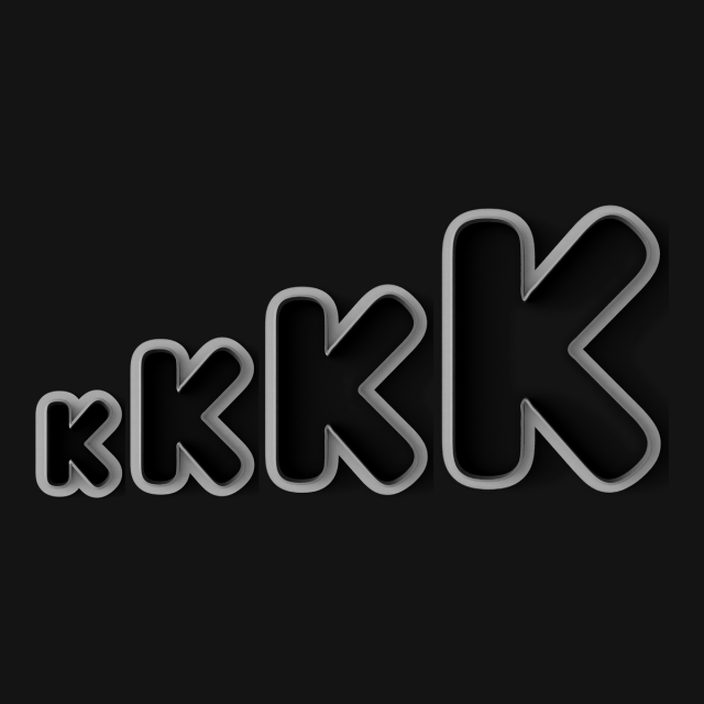 Kit Cortantes Letra K Redonda x4 (6, 10, 14 y 20 cm)