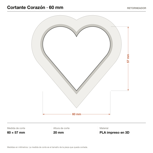 Kit Cortantes Corazón x4 (6, 10, 14 y 20 cm)