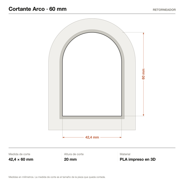 Kit Cortantes Arco x4 (6, 10, 14 y 20 cm)