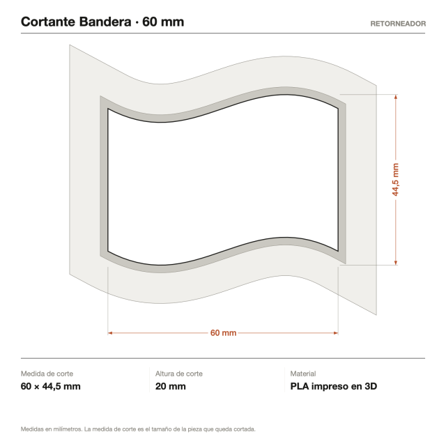 Kit Cortantes Bandera x4 (6, 10, 14 y 20 cm)