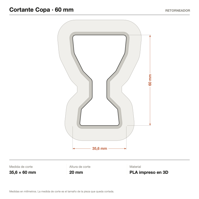 Kit Cortantes Copa x4 (6, 10, 14 y 20 cm)