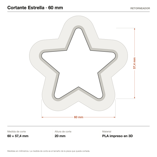 Kit Cortantes Estrella x4 (6, 10, 14 y 20 cm)