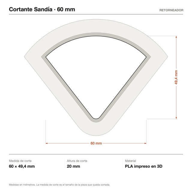 Kit Cortantes Sandía x4 (6, 10, 14 y 20 cm)