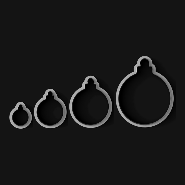 Kit Cortantes Bola del Árbol x4 (6, 10, 14 y 20 cm)