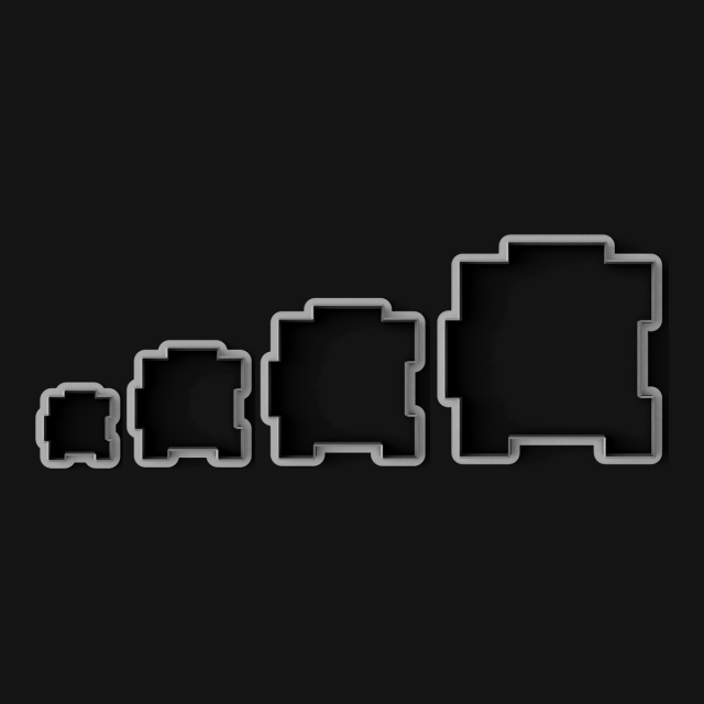 Kit Cortantes Mosaico 22 Rompecabezas x4 (6, 10, 14 y 20 cm)