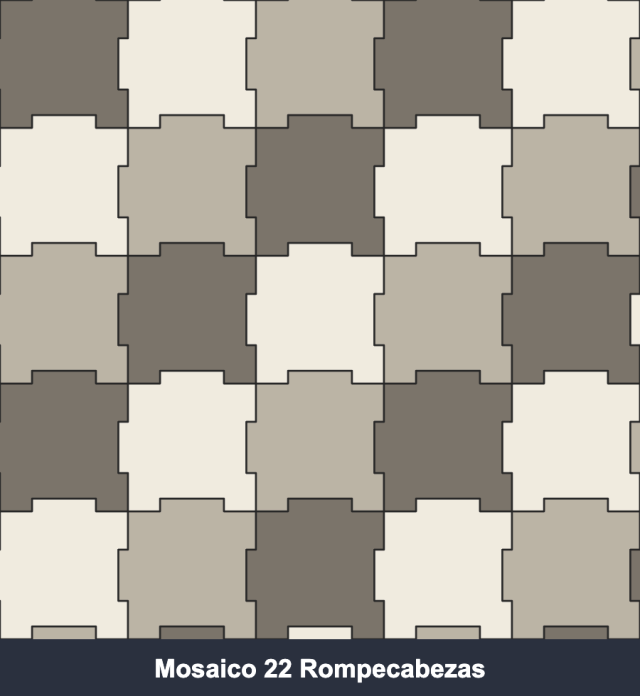 Kit Cortantes Mosaico 22 Rompecabezas x4 (6, 10, 14 y 20 cm)