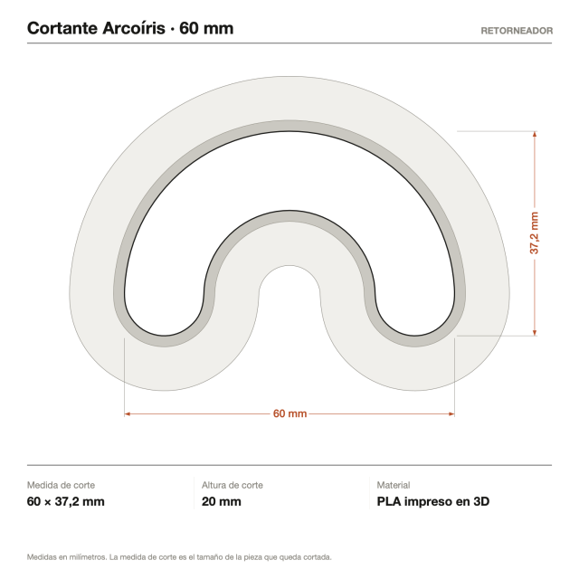 Kit Cortantes + Sellos Arcoíris x4 (6, 10, 14 y 20 cm)