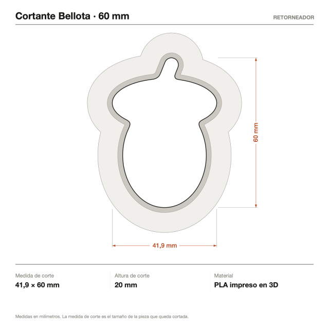 Kit Cortantes + Sellos Bellota x4 (6, 10, 14 y 20 cm)