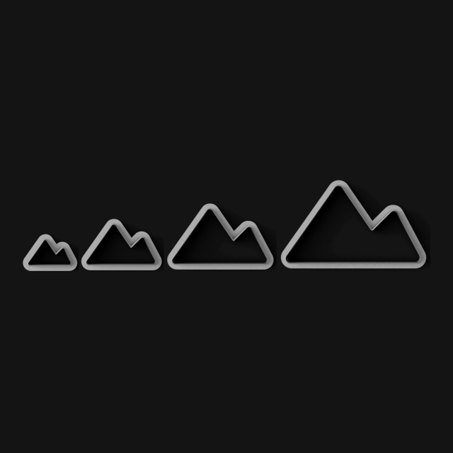 Kit Cortantes Montañas x4 (6, 10, 14 y 20 cm)