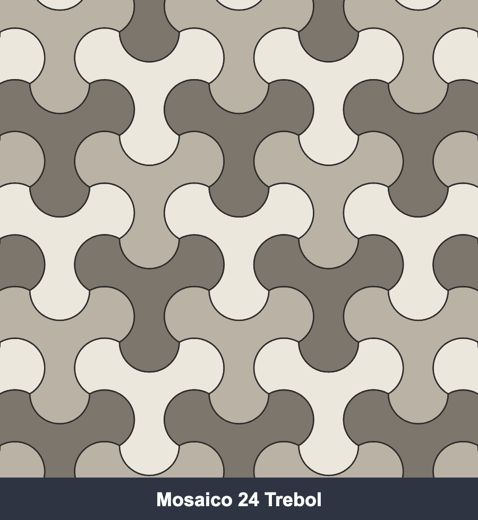 Patrón de teselado del mosaico trébol